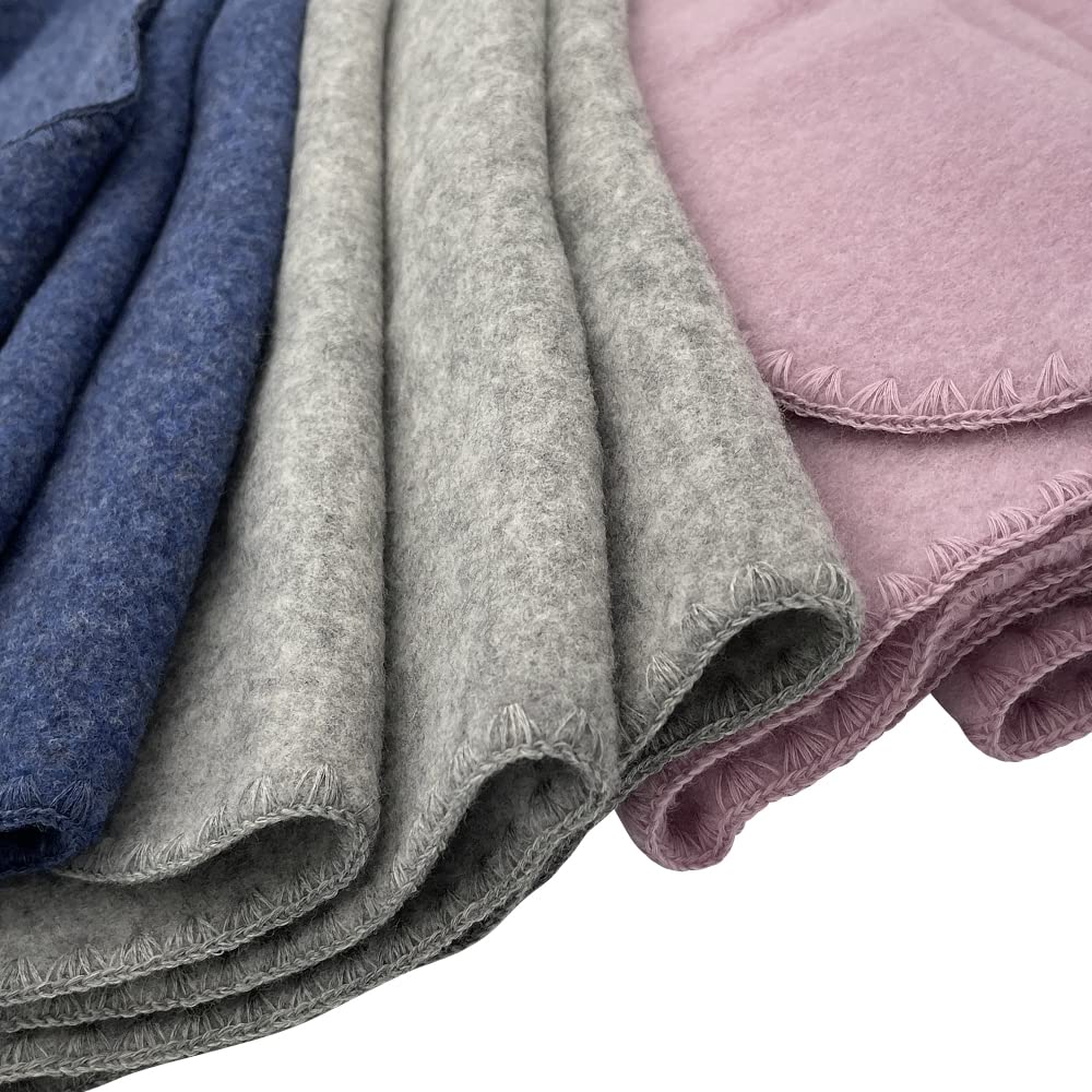 Organic Merino Wool Baby Receiving Blanket - Soft Thermal Throw for Kids, 31x40 Inches, Green Reed - Perfect for Nursery, Swaddling & Winter Comfort