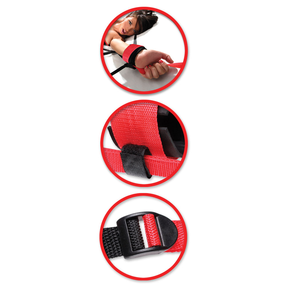 Fetish Fantasy Series - Adjustable Web Bed Restraint System for BDSM, Bondage & Spice Up Your Love Life - Perfect for Bedroom Play, Couples & Adult Fantasy Exploration