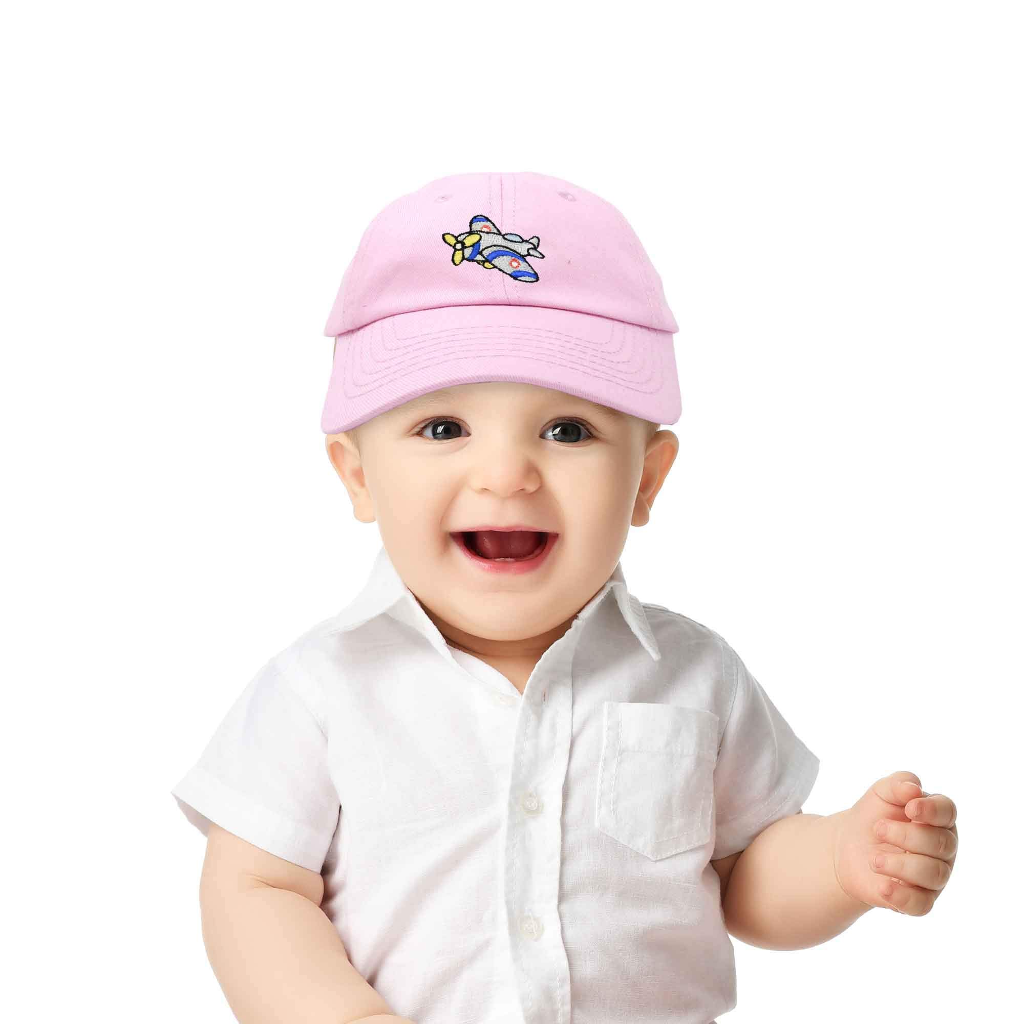 DALIX Airplane Hat for Babies & Toddlers - Adjustable Infant Baseball Cap for Boys & Girls - Cute Pilot Hat for Newborns, Air Travel, Photo Shoots & Outdoor Play
