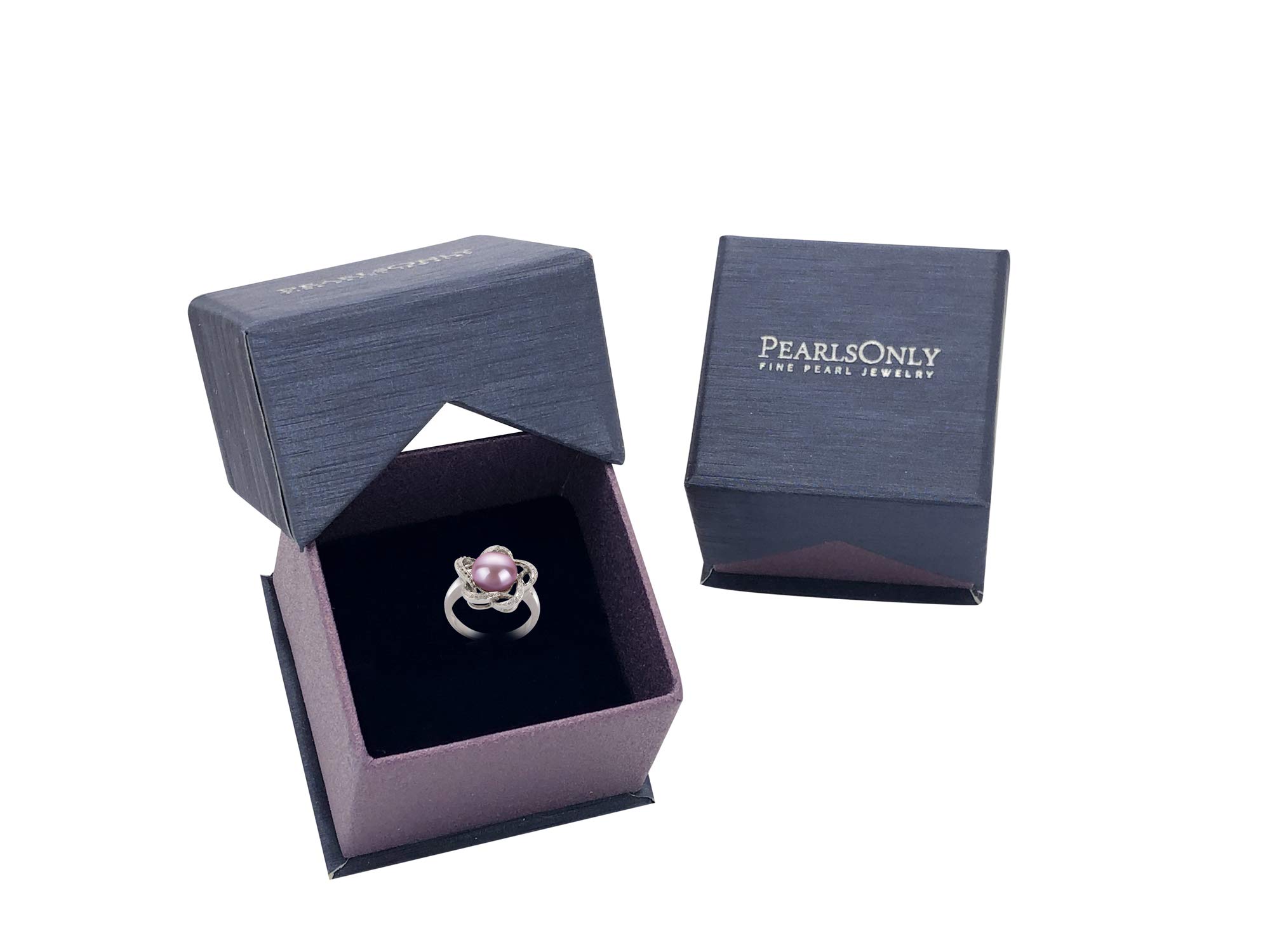 Chantel Lavender 9-10mm AA Quality Freshwater Pearl Ring in 925 Sterling Silver for Women - Elegant Jewelry for Weddings, Anniversaries & Special Occasions