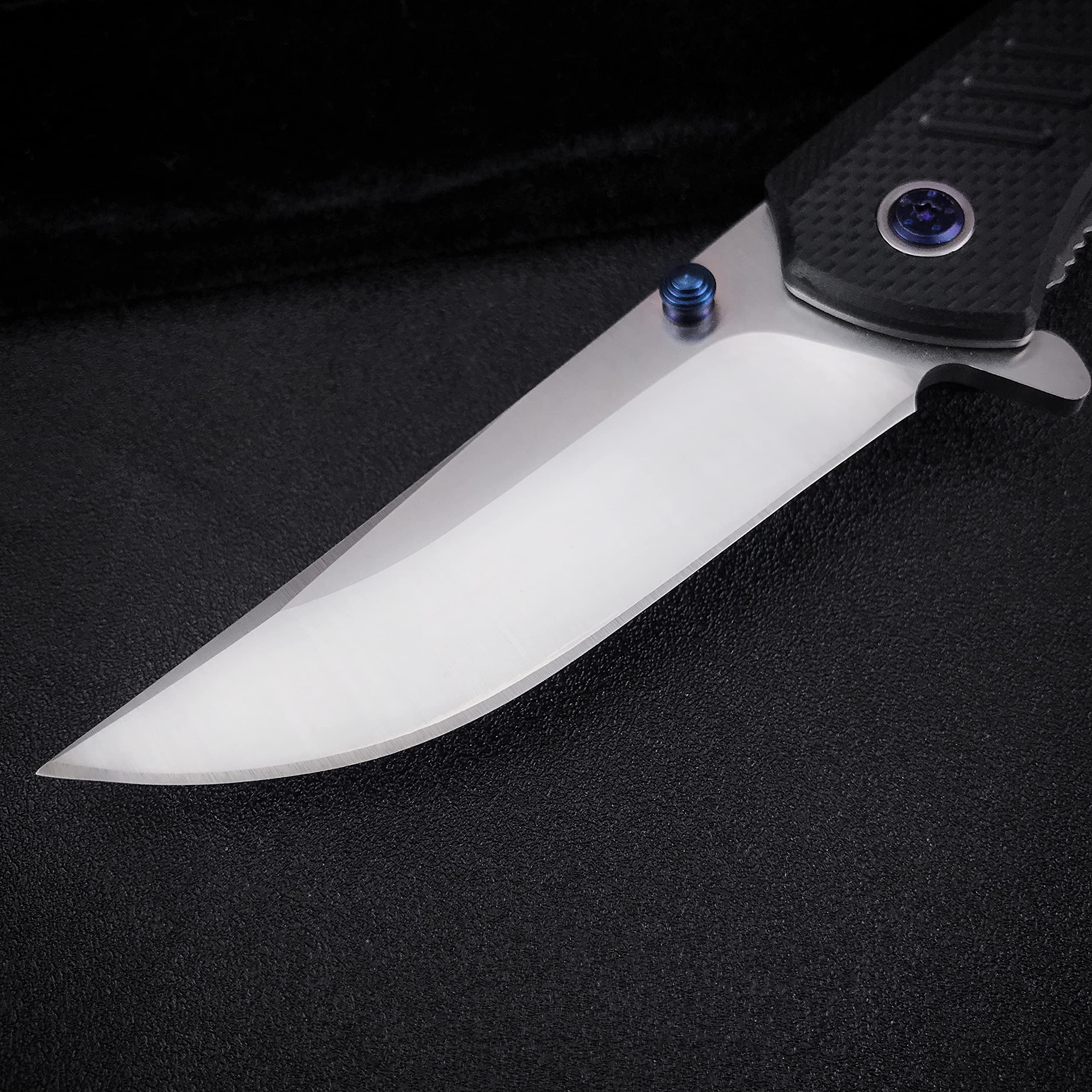 HUAAO 7.9’’ Folding Pocket Knife - EDC Knife with Liner Lock, Thumb Stud & Pocket Clip - Best Camping, Hunting, Hiking Outdoor Knife - Ideal Gift for Men & Women - Perfect for Everyday Carry, Survival & Outdoor Adventures