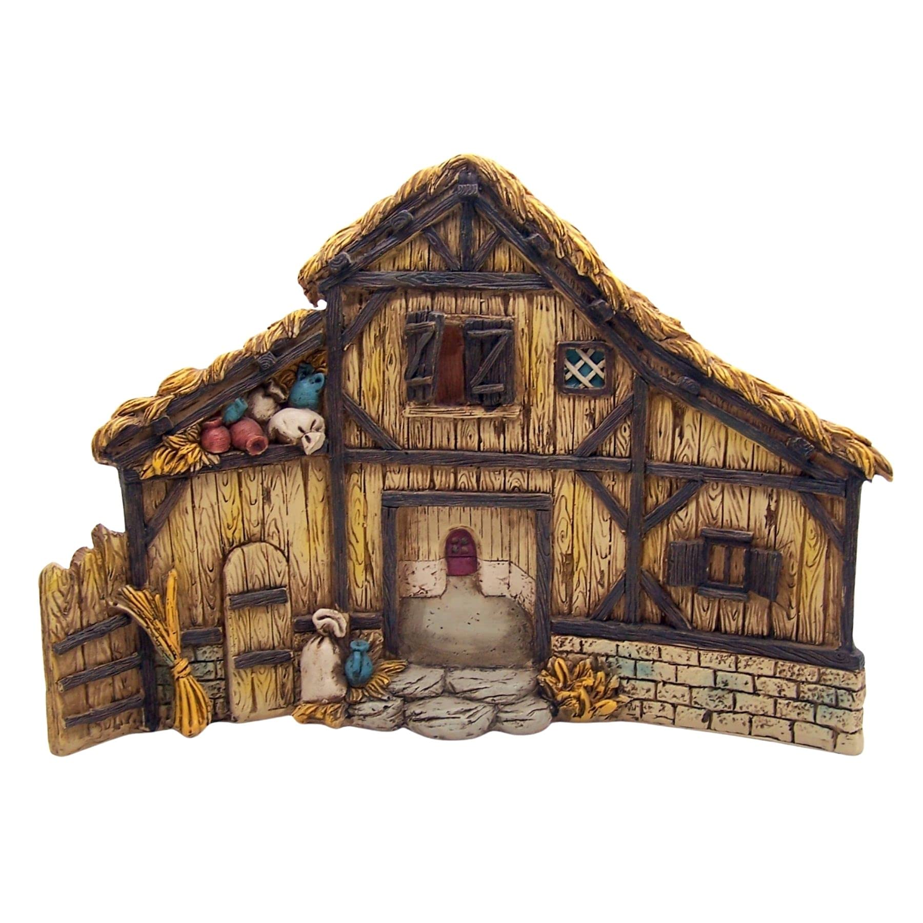 6 Piece Roman Nativity Set with Stable, Shepherd & Donkey - Perfect for Christmas Decorations, Home Nativity Displays & Holiday Gift Giving
