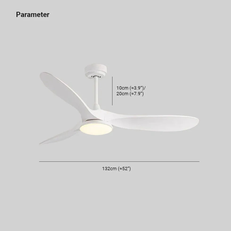3-Blade Modern Ceiling Fan with LED Light - Energy Efficient Quiet Operation for Bedroom, Living Room & Office