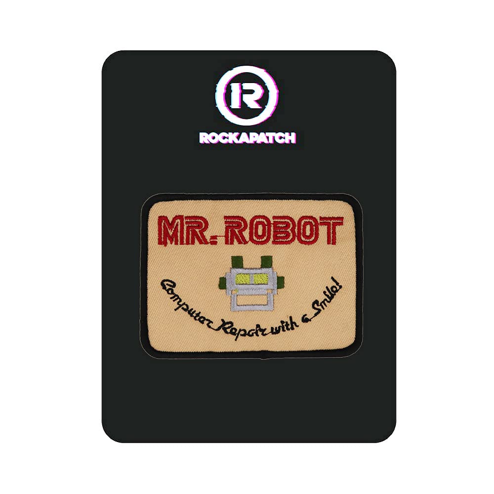Mr. Robot Embroidered Iron On Patch for DIY Halloween Costume - Perfect for Jackets, Backpacks & Cosplay
