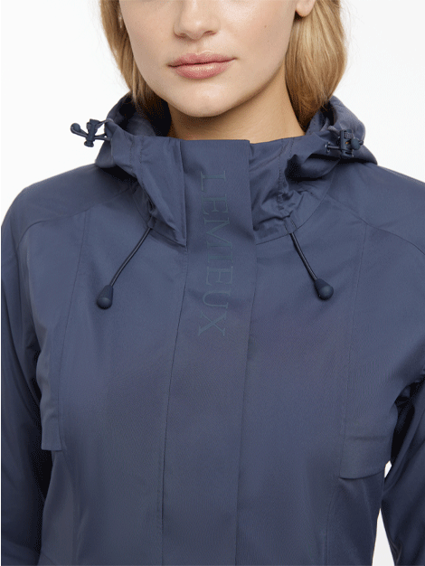 Grace Long Waterproof Rain Jacket for Women - Lightweight Windproof Coat with Hood - Perfect for Hiking, Commuting & Outdoor Adventures