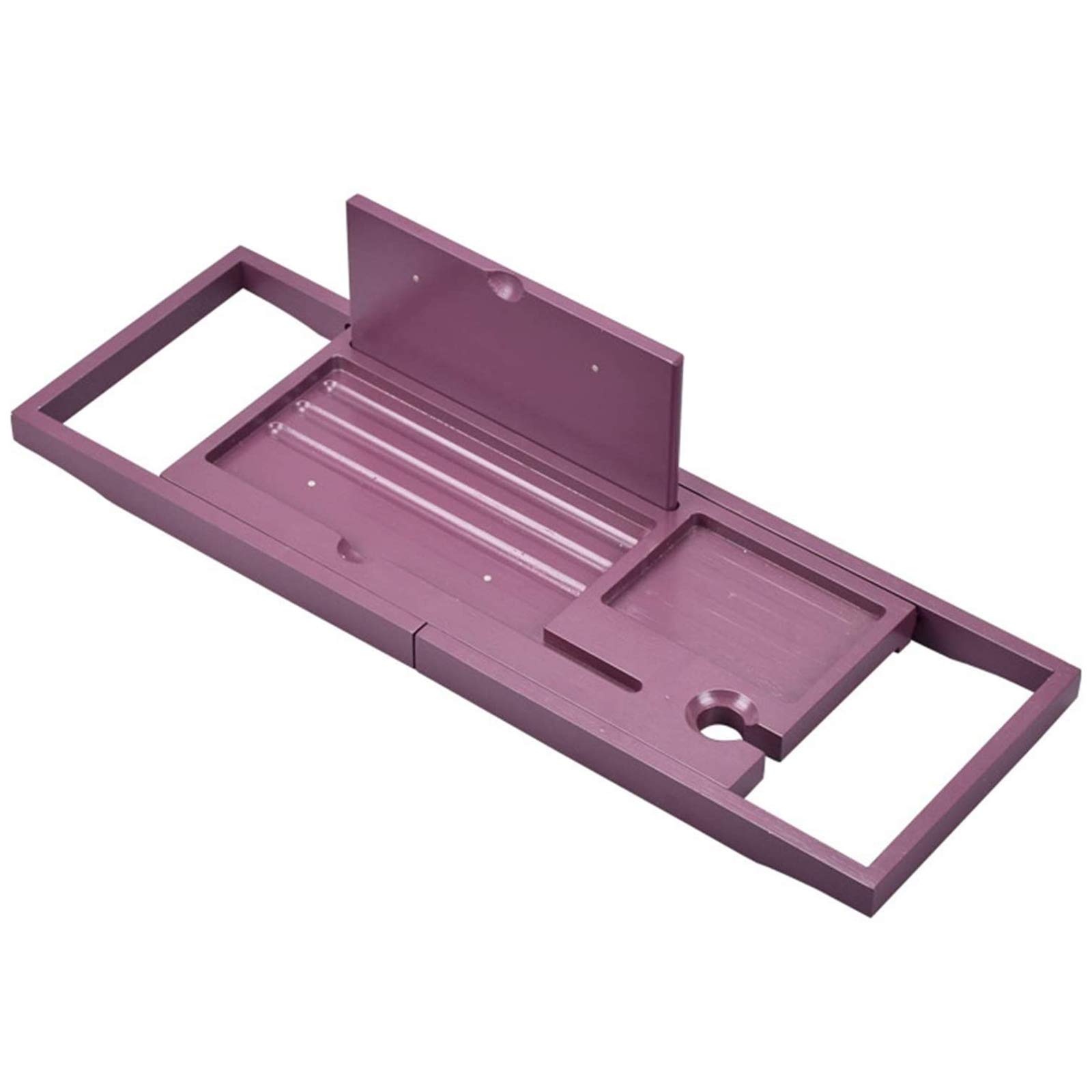 Bamboo Bathtub Caddy Tray - Adjustable Bathtub Shelf with Wine Glass Holder, Book Rest & Phone Stand | Perfect for Relaxing Baths, Reading & Wine Enjoyment