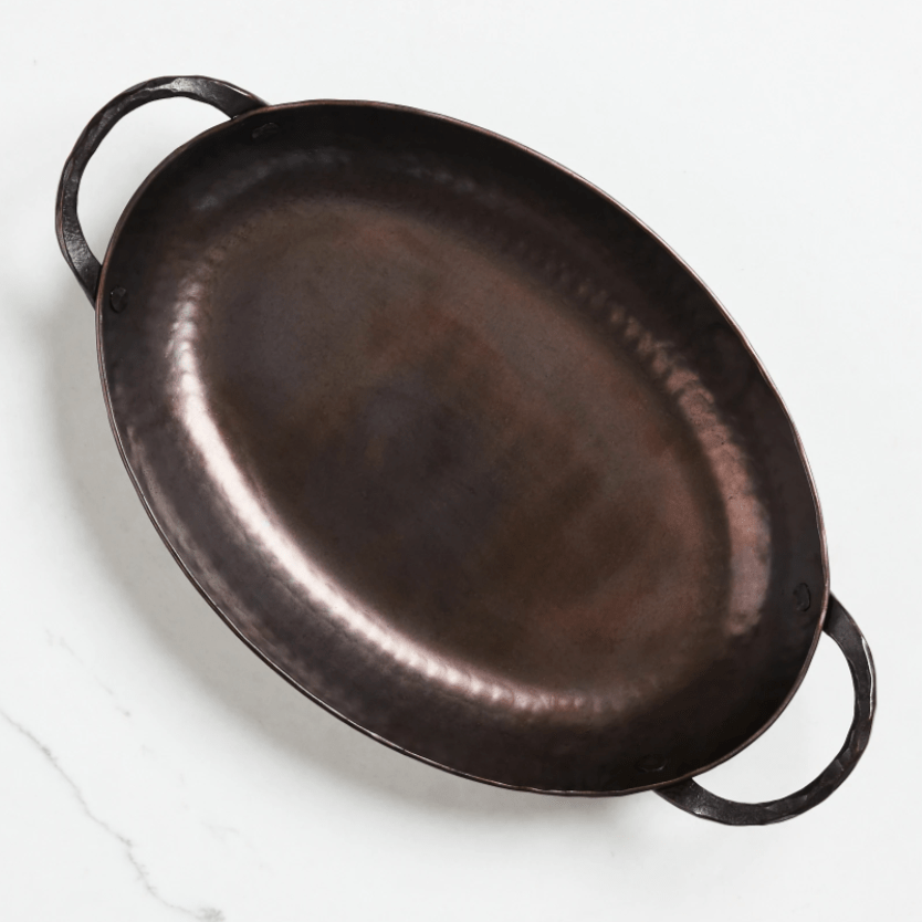 Premium Smithey Carbon Steel Farmhouse Oval Roaster – Handcrafted in USA – Perfect for Oven Roasting, Braising & Serving Dishes