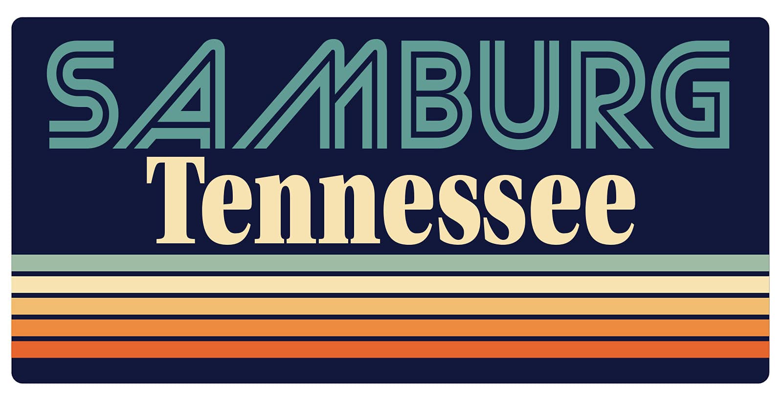 Vintage Tennessee Fridge Magnet - 5 x 2.5 Inch Retro Design for Refrigerators, Metal Cabinets & Office Decor | Samburg Souvenir Collectible Gift