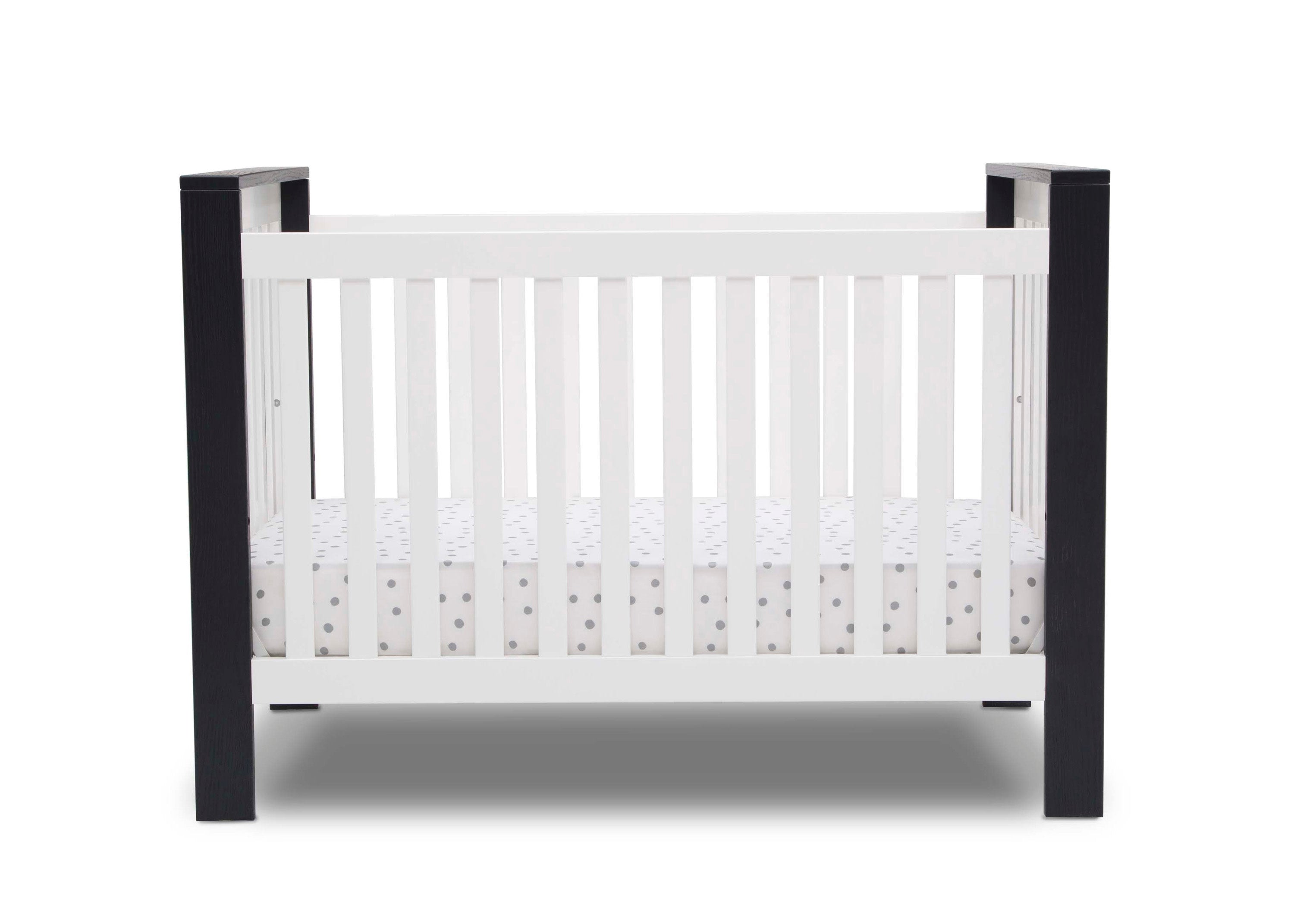 Miles 4-in-1 Convertible Baby Crib - Toddler Bed, Daybed & Full-Size Bed - Safe & Stylish Nursery Furniture for Boys & Girls - Perfect for Newborns to Teens (White)