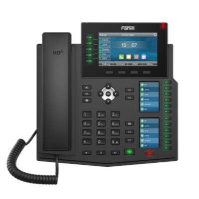 Fanvil X6U High-End VoIP IP Phone for Business - Premium SIP Desk Phone with HD Voice, 4.3