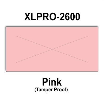 XLPro 2600 Compatible Pink General Purpose Labels - 216,000 Labels Full Case for XLPRO-26D, XLPRO-26E, 26EA Price Guns with 12 Ink Rollers & Security Cuts | Ideal for Retail Pricing, Inventory Labeling & Warehouse Organization
