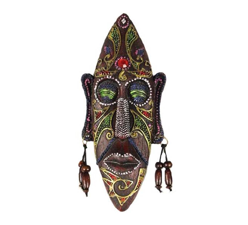 DRAGON SONIC Resin African Mask Wall Hanging Decor - Handcrafted Tribal Art for Home & Office Decoration - Perfect for Living Room, Bedroom, or Cultural Themed Spaces