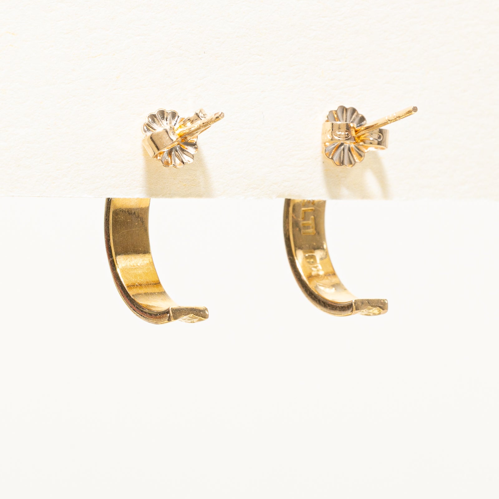 Cavelti Textured Half Hoop Earrings for Women - 14K Gold Plated Boho Chic Dangle Earrings | Perfect for Casual Wear, Date Night & Special Occasions