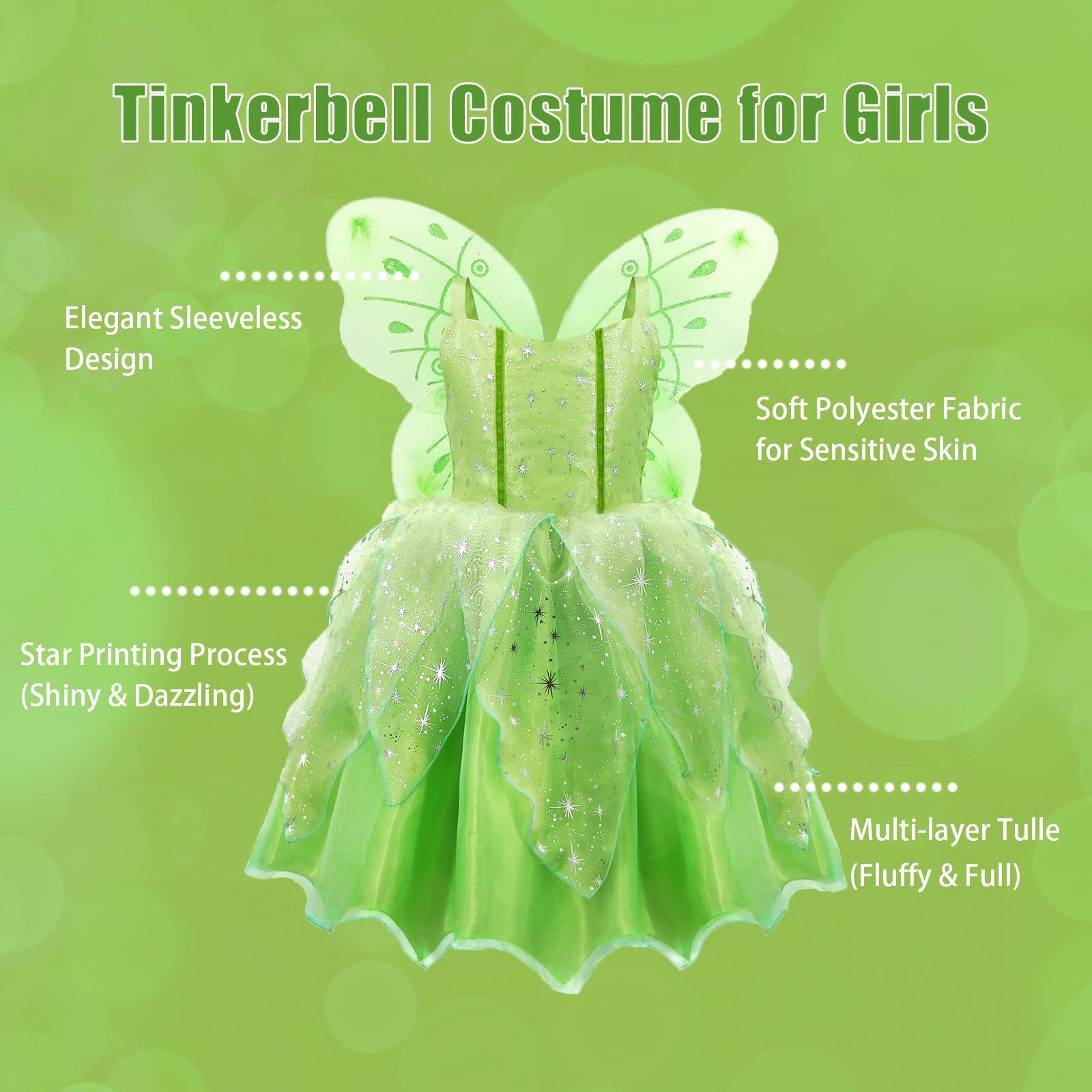 Disney Princess Belle Costume for Girls - Yellow Fairy Dress for Halloween, Birthday Party & Special Occasions | Toddler Dress Up Outfit for Cosplay & Pretend Play