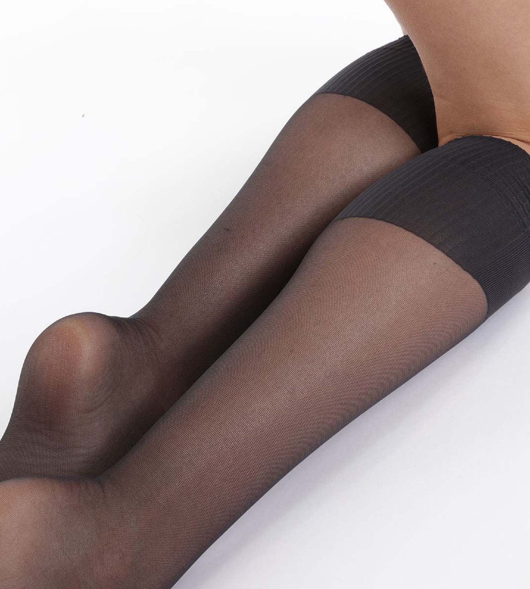 AbsoluteFlex 2-Pack Sheer Black 20D Tights - Ultra Comfortable & Breathable for Everyday Wear, Workouts & Formal Occasions