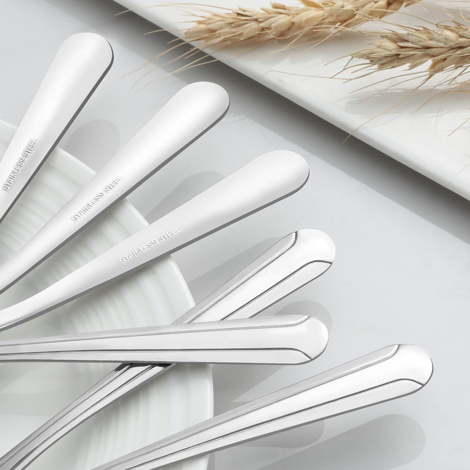 BEWOS 24-Piece Stainless Steel Dinner Forks Set - 8.2 Inch Mirror Polished Silverware for Home, Kitchen & Restaurant Use - Dishwasher Safe Flatware for Everyday Dining, Parties & Catering Events