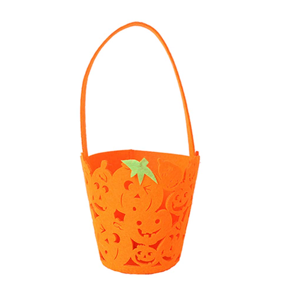Halloween Candy Bucket - Pumpkin Trick or Treat Tote Bag with Hollow Out Design for Halloween Party Favors, Trick-or-Treating & Prom Props - Perfect for Kids Costume Accessories & Candy Collection