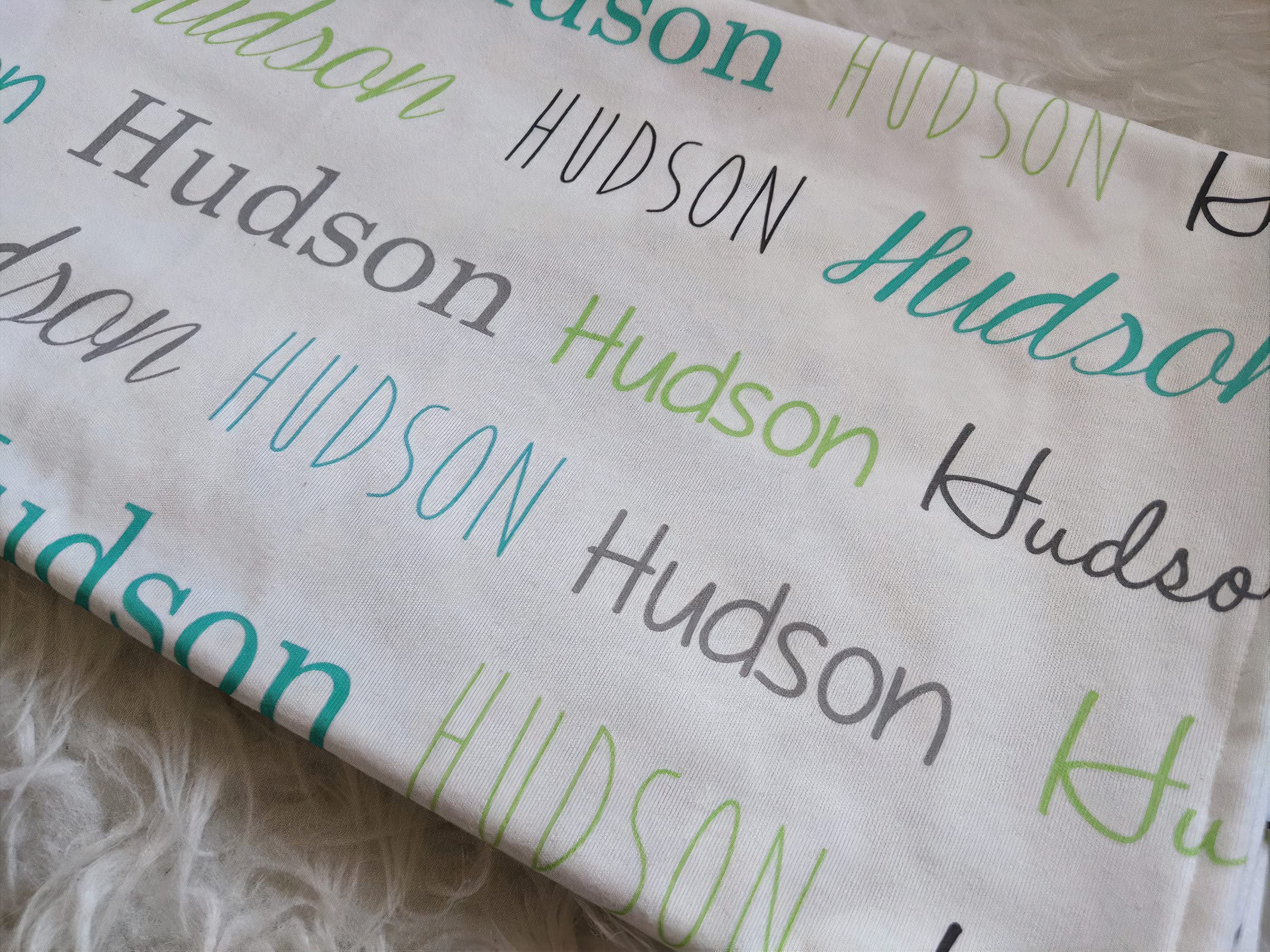 Personalized Baby Blanket for Boys & Girls - Custom Name Newborn Swaddle Blanket with Monogram - Perfect for Nursery, Christening Gifts & Baby Showers
