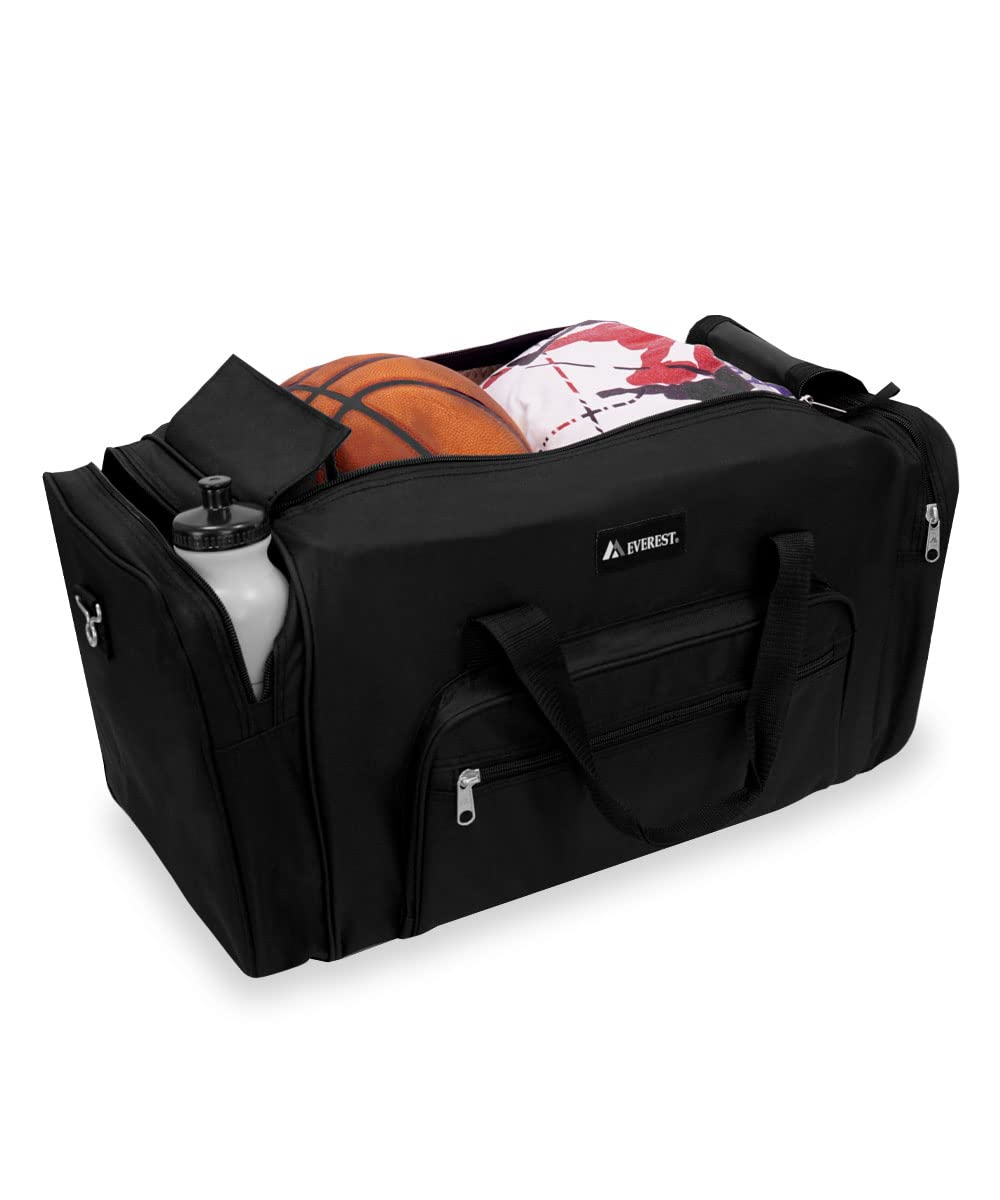 Everest Classic Gear Bag - Small Black Carry-On Luggage for Travel, Gym & Work | Durable & Lightweight Backpack Alternative