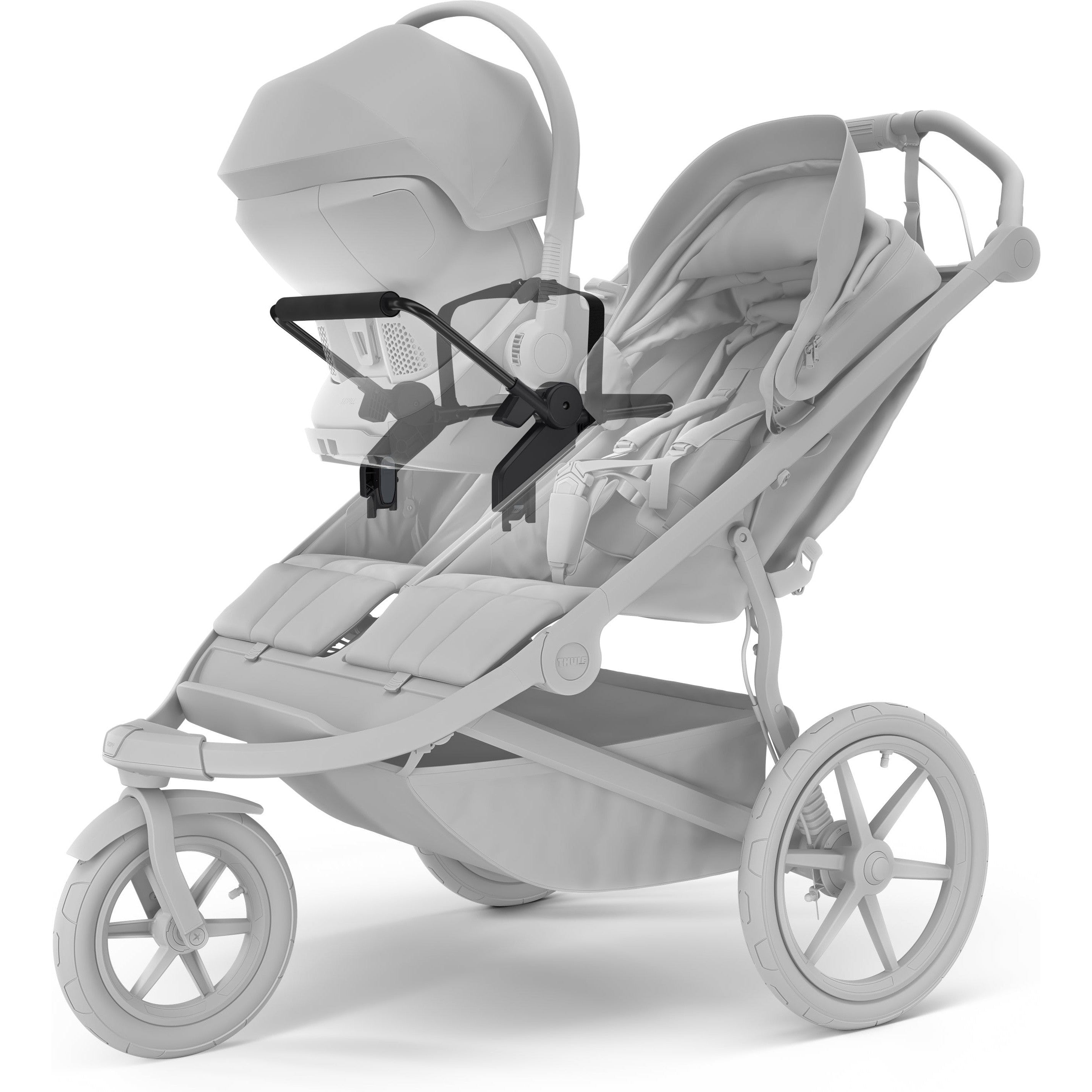Thule Urban Glide 3 Double Stroller Car Seat Adapter - Universal Fit for Chicco & Other Major Brands | Perfect for Jogging & City Walks with Twins