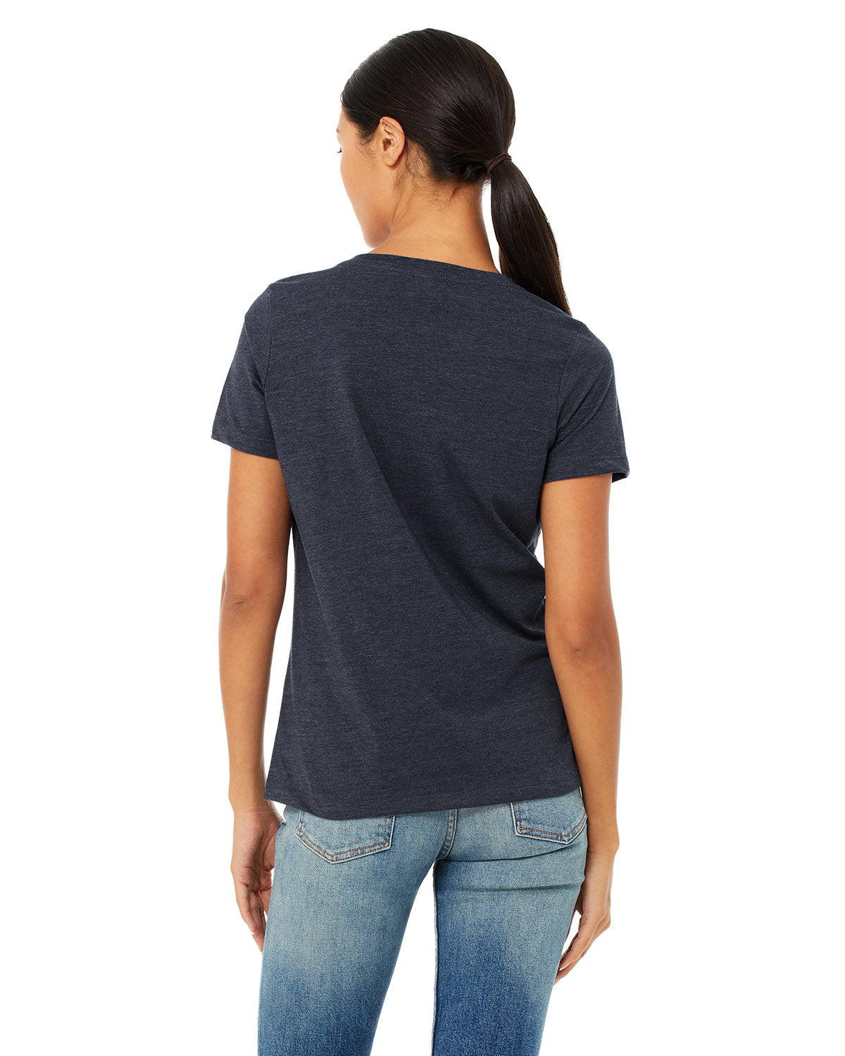 Bella + Canvas 6405 Women's Relaxed Fit Jersey V-Neck T-Shirt - Soft & Comfortable Casual Tee for Everyday Wear, Workout, and Lounge