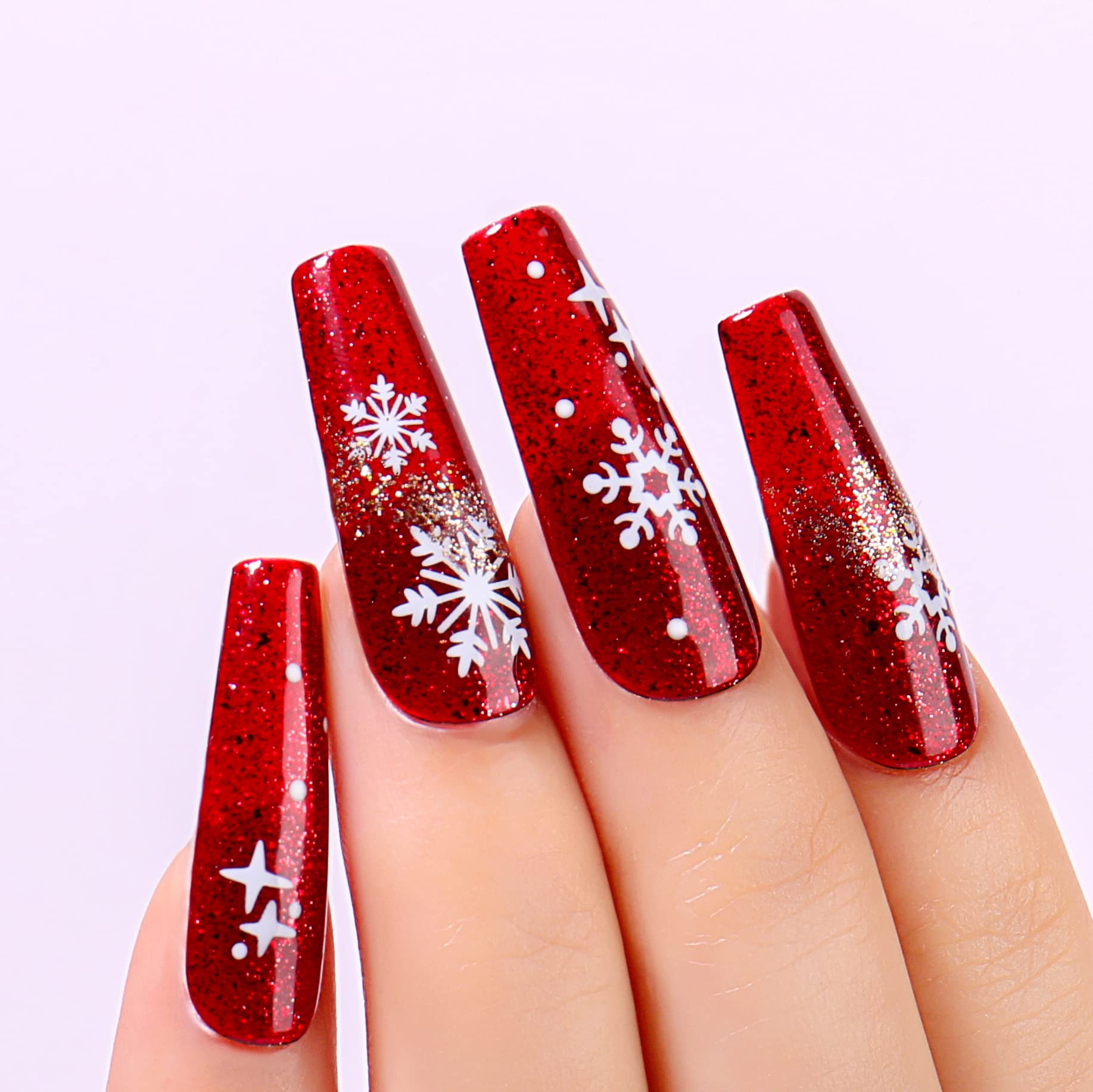 AIMEILI Soak Off UV LED Red Glitter Gel Nail Polish - Heart Break Red (095) 10ml | Long Lasting Glitter Nail Polish for Manicures, Pedicures & Nail Art | Perfect for Parties, Weddings & Special Occasions