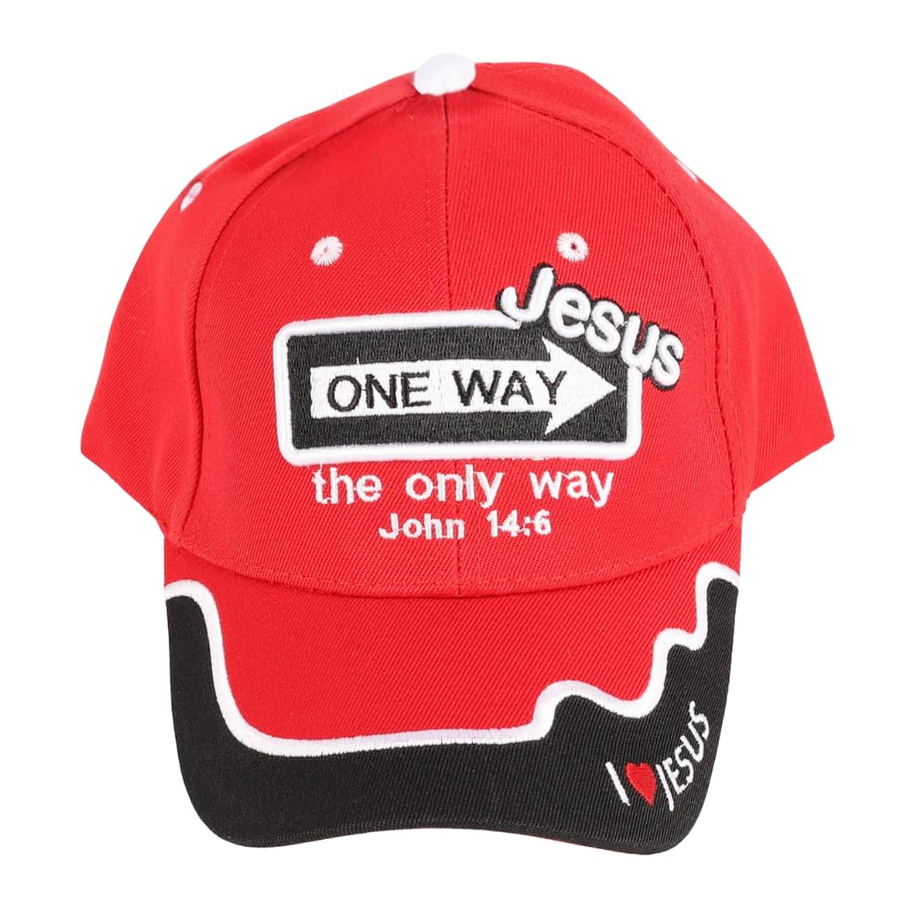 One Way Christian Baseball Hats for Men & Women - Adjustable Velcro Strap Inspirational Dad Cap - Perfect for Church, Bible Study & Everyday Faith Wear