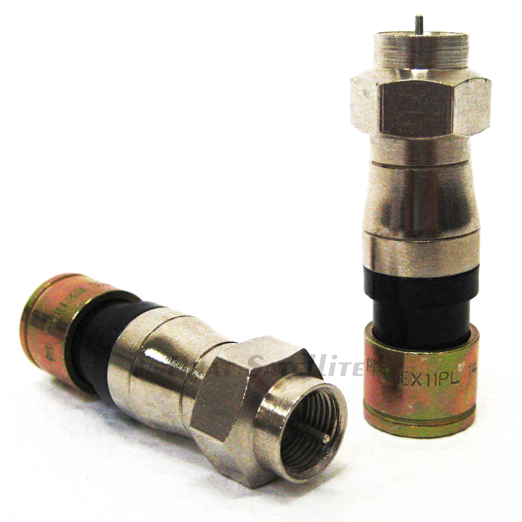 100-Pack Belden RG11 Plenum EX11PL Universal Compression Connectors for Coaxial Cables - Ideal for Commercial AV Installations, CCTV Systems, and Data Centers
