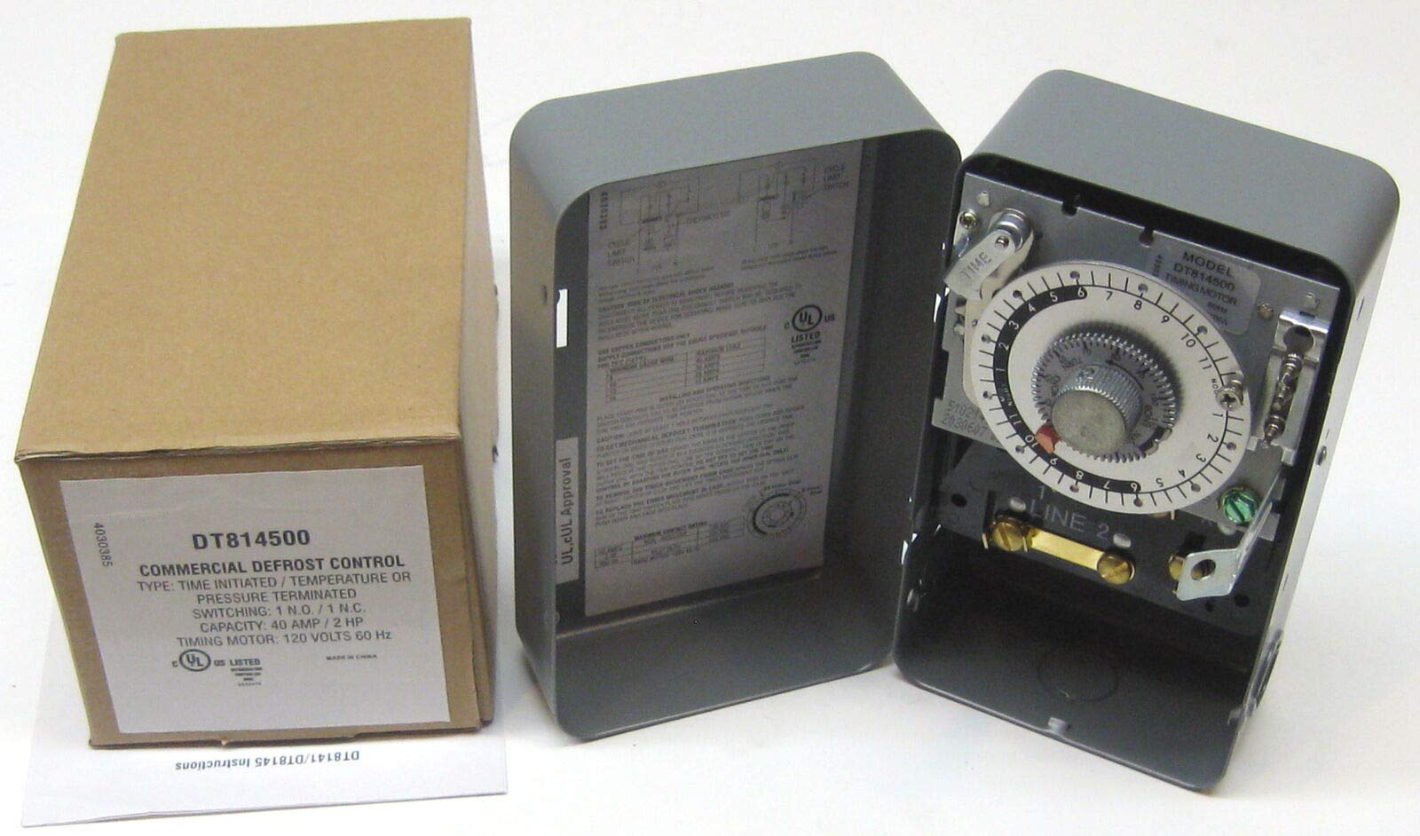 DT814500 Refrigeration Defrost Timer 120V - Replacement for Paragon 8145-00 - Compatible with Commercial Freezers, Walk-In Coolers & Ice Machines - Durable HVAC Component for Restaurant & Grocery Store Maintenance