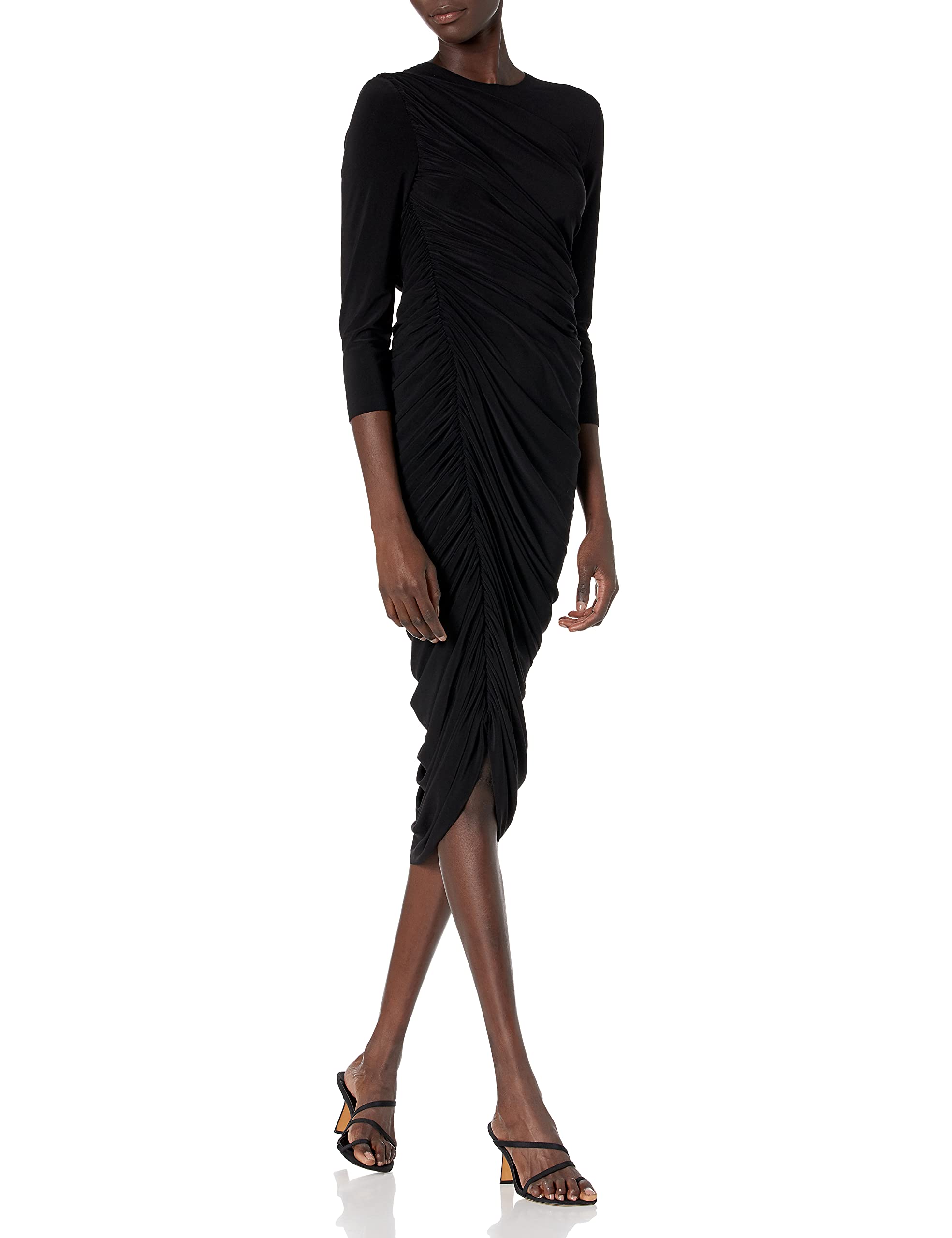 Norma Kamali Women's Long Sleeve Diana Gown - Elegant Evening Dress for Weddings, Parties & Formal Events | Plus Size Options Available