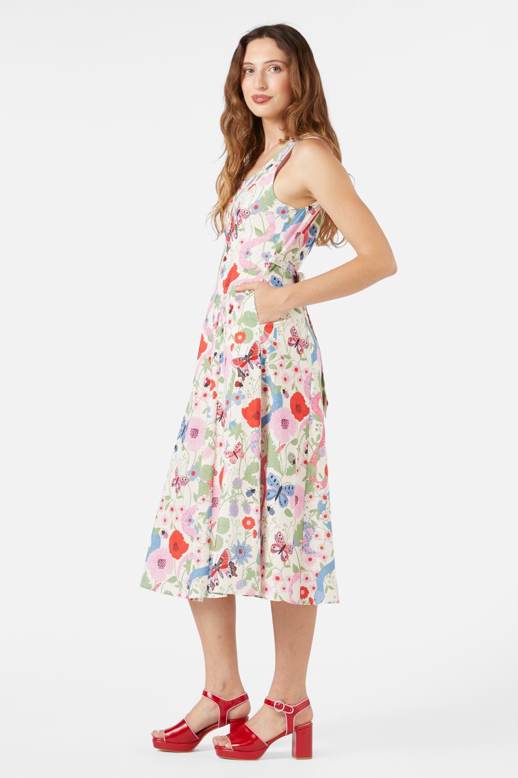 Luna Snake Print Midi Dress for Women - Elegant & Stylish Summer Party Outfit for Weddings, Dates & Night Out