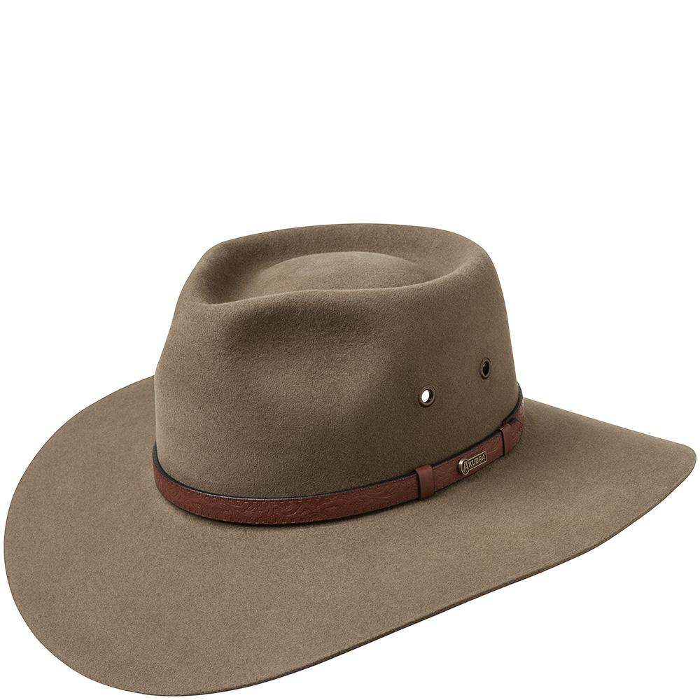 Akubra 'Territory' Outback Hat - Premium Australian Wool Felt Cowboy Hat for Men & Women - Perfect for Outdoor Adventures, Country Rides, and Bushwalking