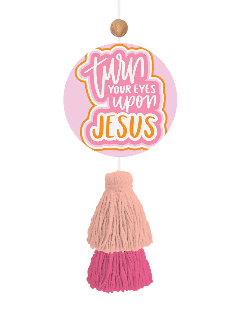 Eyes Upon Jesus Car Air Freshener - Christian Religious Scented Hanging Decor for Cars, Home & Office - Perfect for Daily Commute, Prayer Spaces & Gift Giving