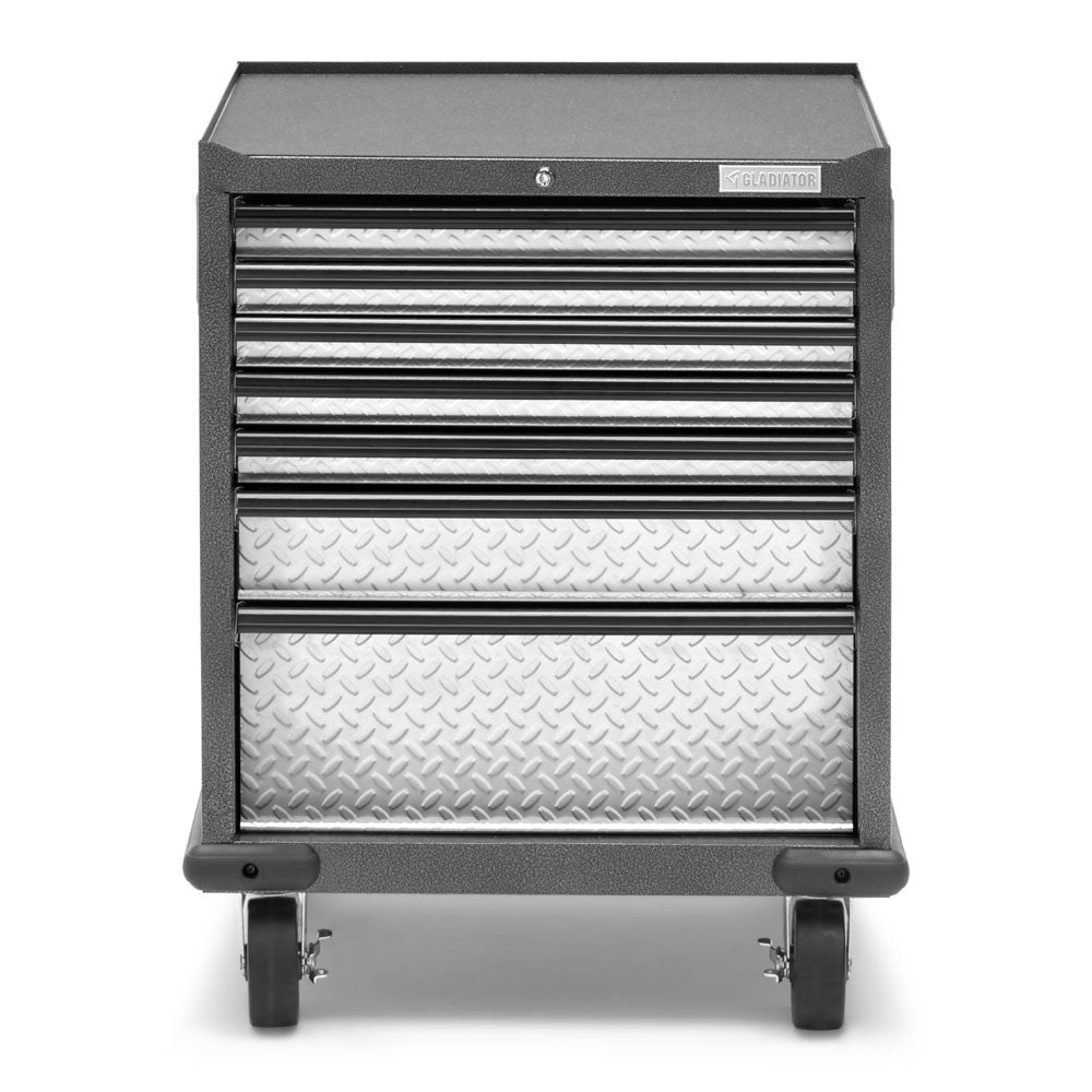 Gladiator Premier Silver 7-Drawer Modular Tool Storage Cabinet - Pre-Assembled Heavy Duty Garage Organization for Tools & Equipment (GAGD277DJG) - Perfect for Home Garage, Workshop & DIY Projects