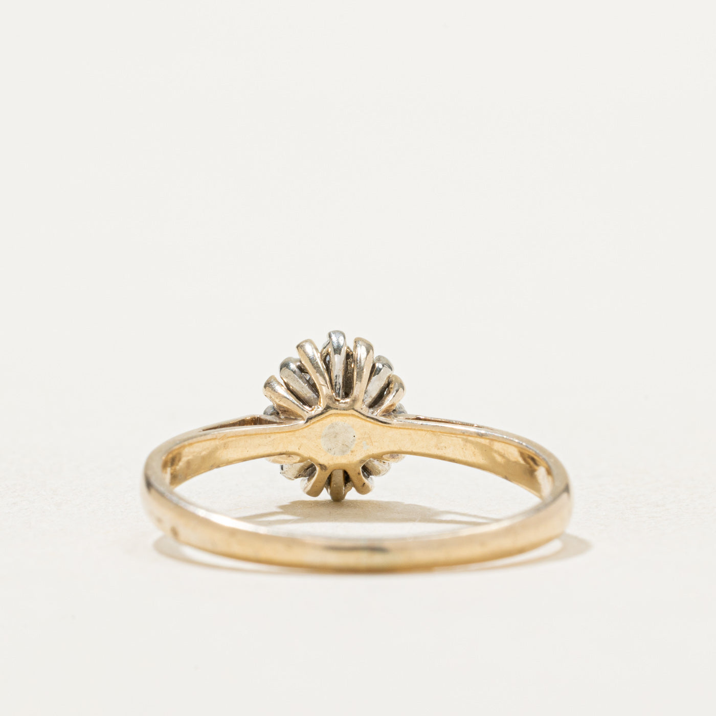 0.10ctw Diamond Petal Reverse Tapered Ring - Size 5.75 | Elegant Wedding Band, Anniversary Gift for Her, Unique Engagement Ring for Women