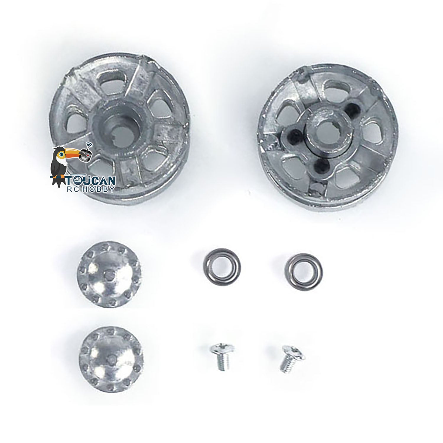 1 Pair Metal Sprockets Driving Wheel & Idler Wheel for HengLong 1/16 RC Battle Tank 3899A - Replacement Parts for Chinese 99A Military Armored Car Model - Perfect for RC Tank Upgrades, Repairs & DIY Projects