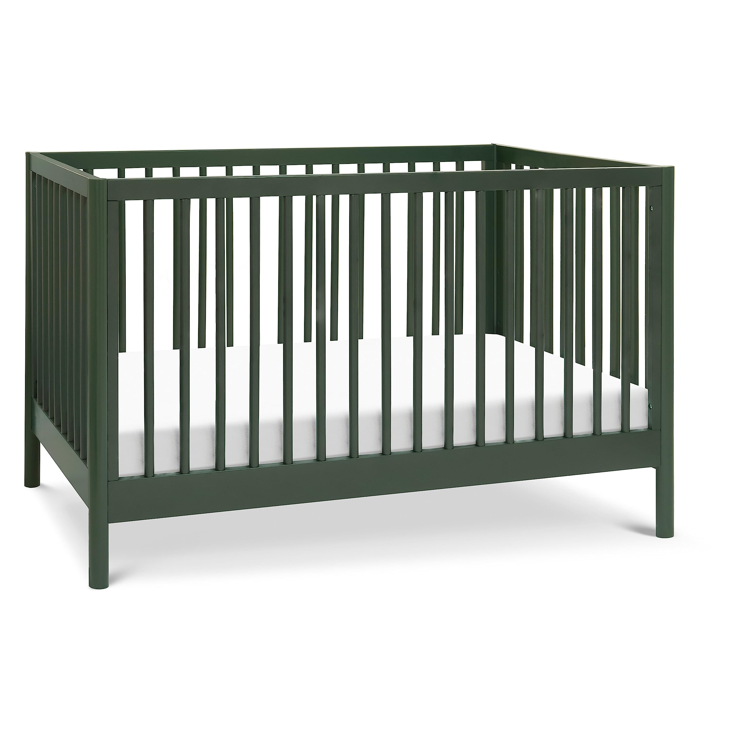 DaVinci Birdie 3-in-1 Convertible Baby Crib to Toddler Bed & Daybed - GREENGUARD Gold Certified, 4 Adjustable Mattress Heights, Durable & Easy Assembly - Forest Green | Nursery, Bedroom & Guest Room Use