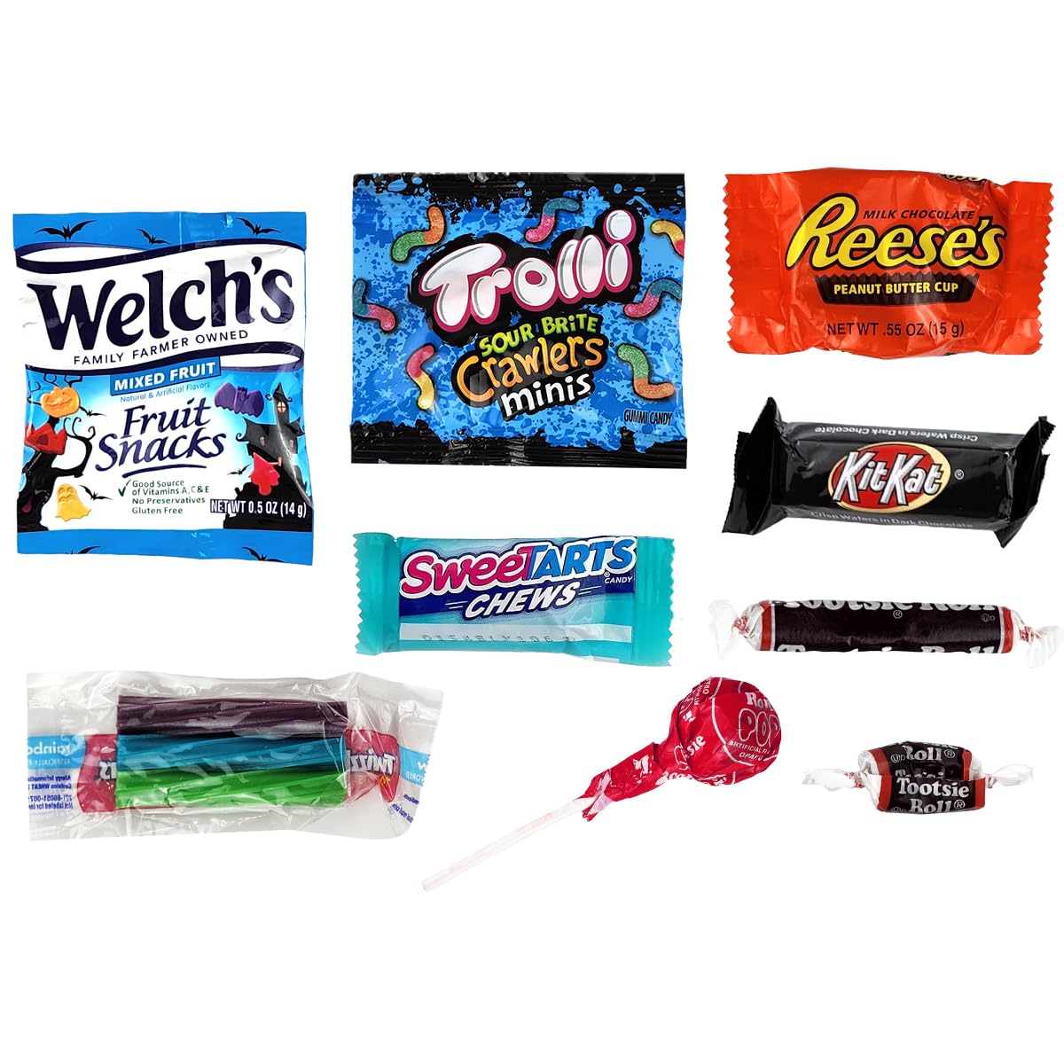 Bulk Individually Wrapped Assorted Candy Mix - Fun Size Chocolate Variety Pack with Kit Kat, Dots & Welch's - 5 LB Box for Halloween, Parties, Office Treats & Gift Baskets