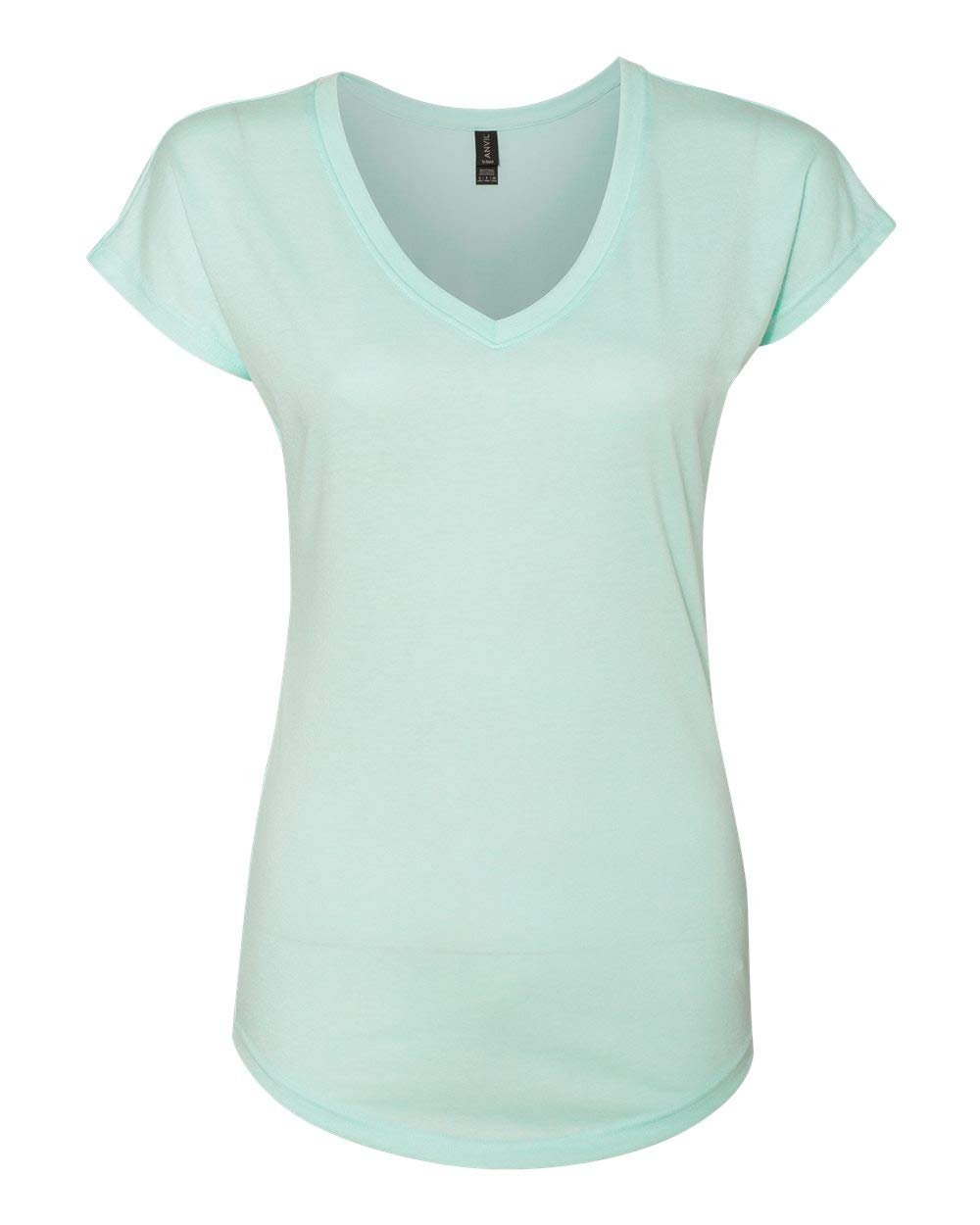 Anvil 6750VL Women's Tri-Blend V-Neck T-Shirt - Soft Comfortable Casual Tee for Everyday Wear, Gym, and Outdoor Activities