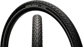 Kenda Kwick Drumlin Bike Tire - 26 x 2.2 Inch Clincher Wire Bead, Black/Reflective, 60 TPI, KS - Perfect for Mountain Biking, Commuting & Urban Cycling