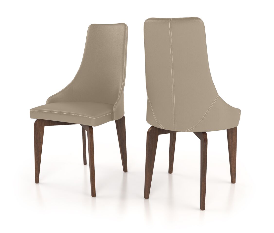 Premium Genuine Leather Colibri Chanel Dining Chairs (Set of 2) - Elegant Modern Home Decor for Dining Room, Kitchen, or Office