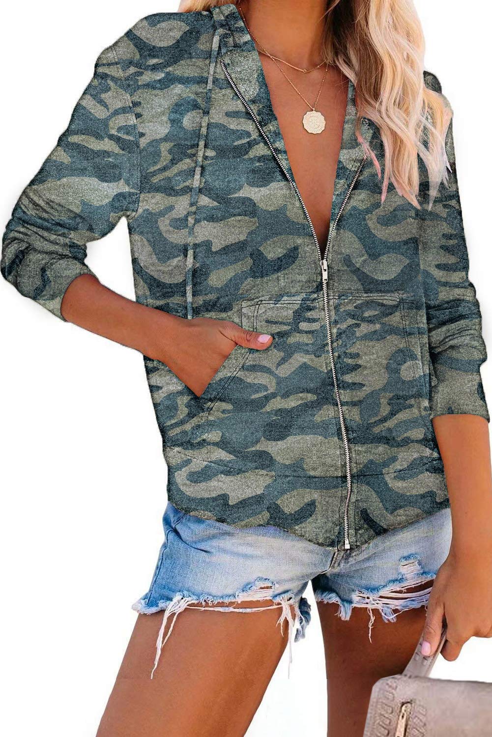 Shawhuwa Women's Hooded Zipper Sweatshirt Jacket with Pockets - Perfect for Athletic Wear, Casual Outfits, and Outdoor Activities