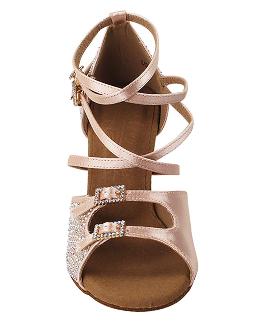 Elegant Women's Crystal Dance Shoes - Professional Ballroom, Latin, Salsa Performance & Competition Shoes for Women - Perfect for Dance Classes, Weddings & Special Events