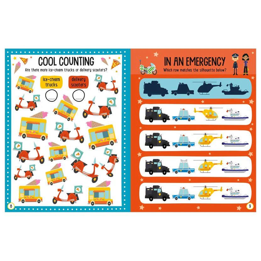 Big Trucks Balloon Stickers Activity Book for Kids - Fun Learning & Creative Play for Toddlers, Preschool & Kindergarten