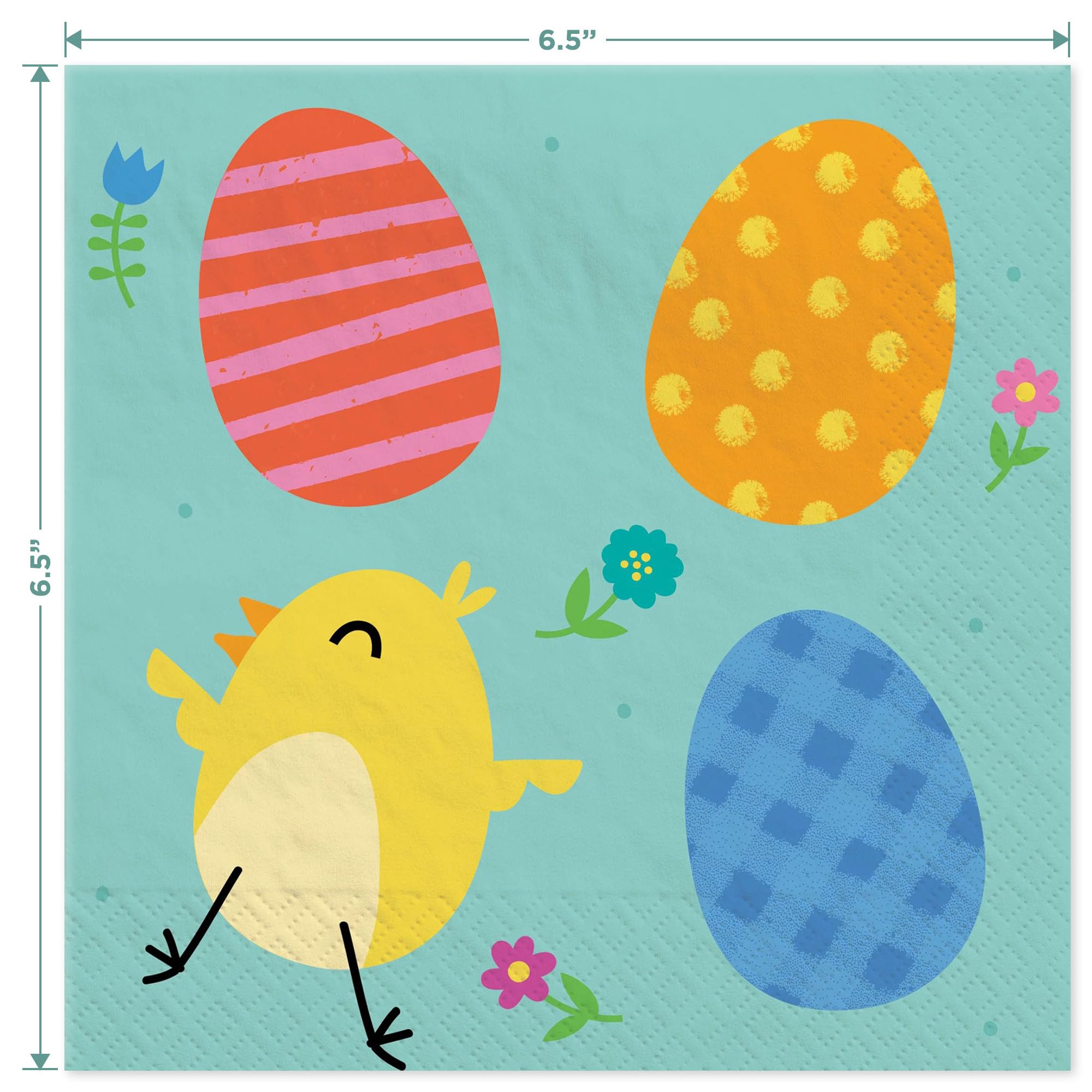 Easter Party Supplies - 16 Bunny & Chick Spring Paper Plates & Napkins Set for Easter Brunch, Spring Celebrations & Holiday Gatherings
