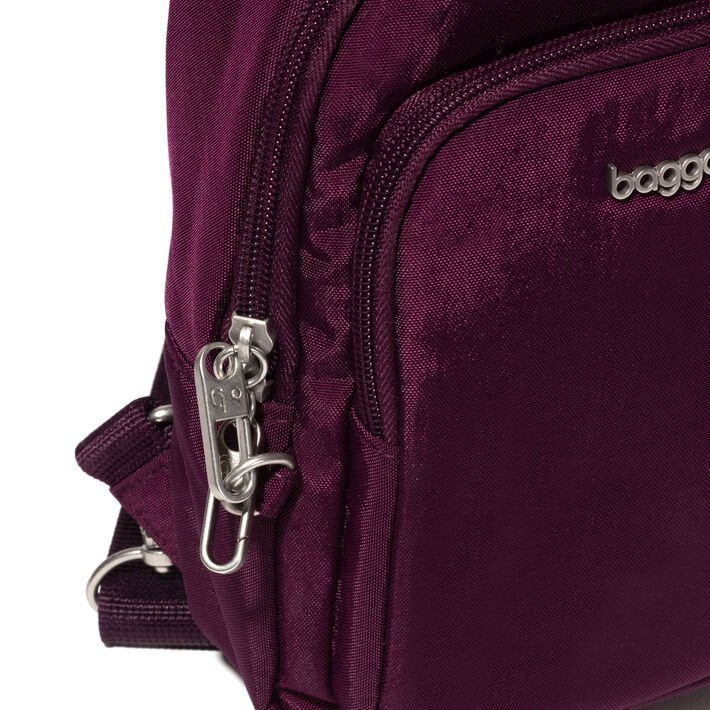 Baggallini Securtex Anti-Theft Crossbody Sling Bag for Women - RFID Blocking, Lightweight & Secure Travel Purse - Perfect for Day Trips, Commuting, and Shopping