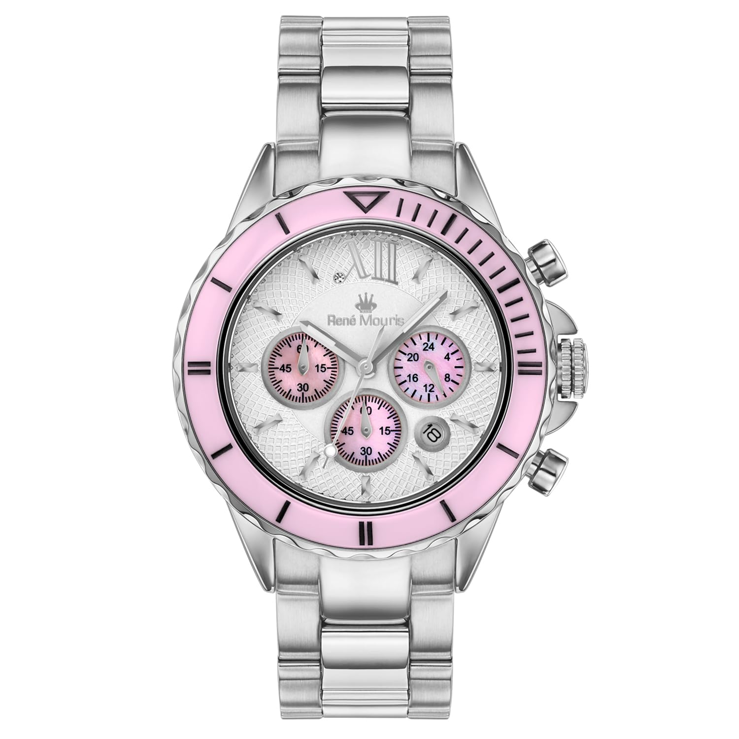 René Mouris Dream-I Japanese Quartz Women's Watch - 38mm 316L Stainless Steel Chronograph with Sapphire Coated Crystal | Waterproof to 50M | Elegant Dress Watch for Office, Party & Everyday Wear