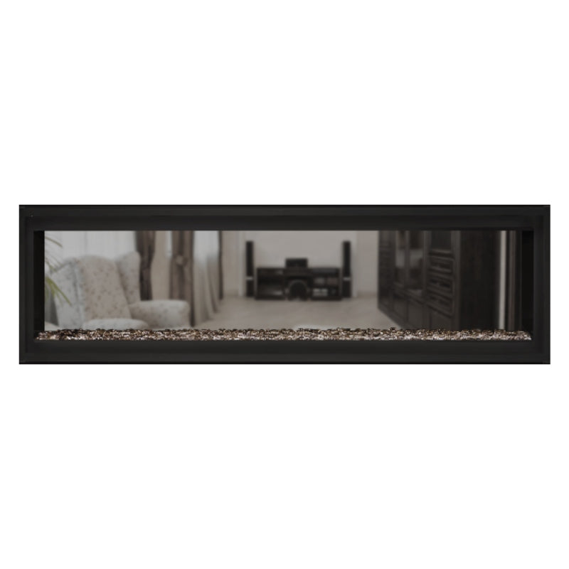 Napoleon Luxuria 62 Inch See-Through Linear Direct Vent Gas Fireplace - LVX62N2X | Modern Home Heating Solution for Living Rooms & Patios