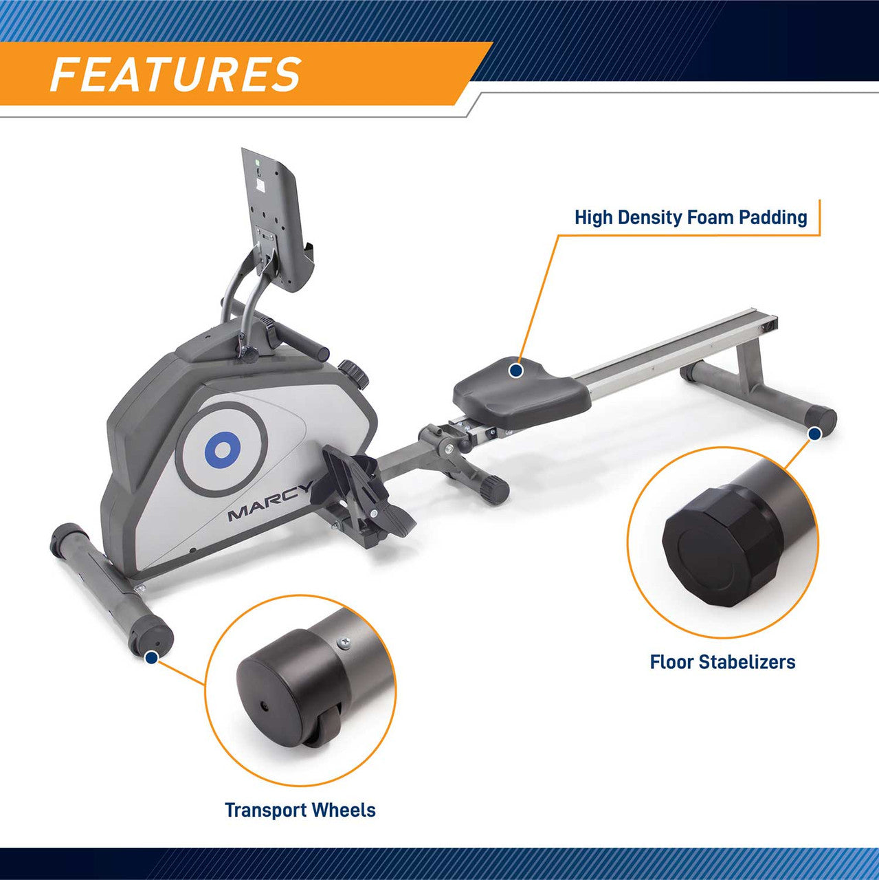 Premium Rowing Machine NS 40503RW - Full Body Workout for Home Gym, Cardio & Strength Training - Perfect for Indoor Fitness, Weight Loss & Muscle Toning