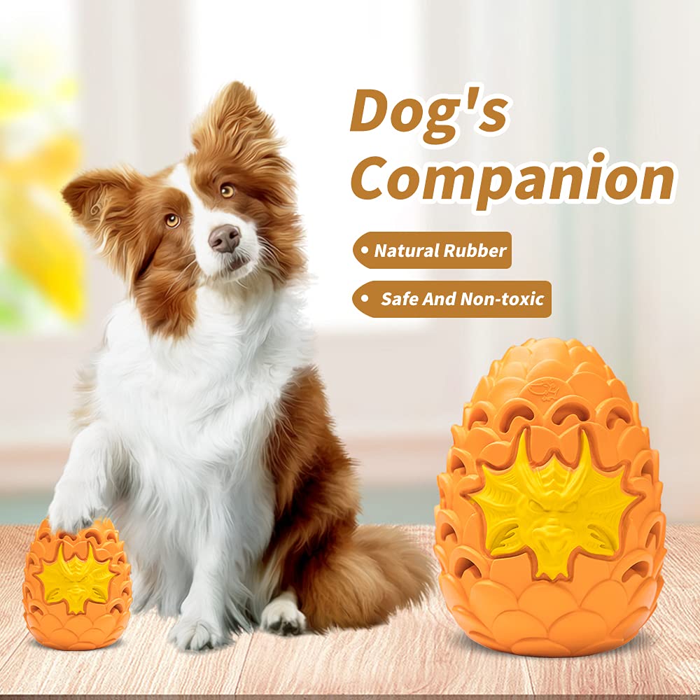 Indestructible Dog Chew Toys for Aggressive Chewers - Durable Dragon Dinosaur Egg Puzzle Toys for Large & Medium Breed Dogs | Perfect for Training, Boredom Relief & Dental Health
